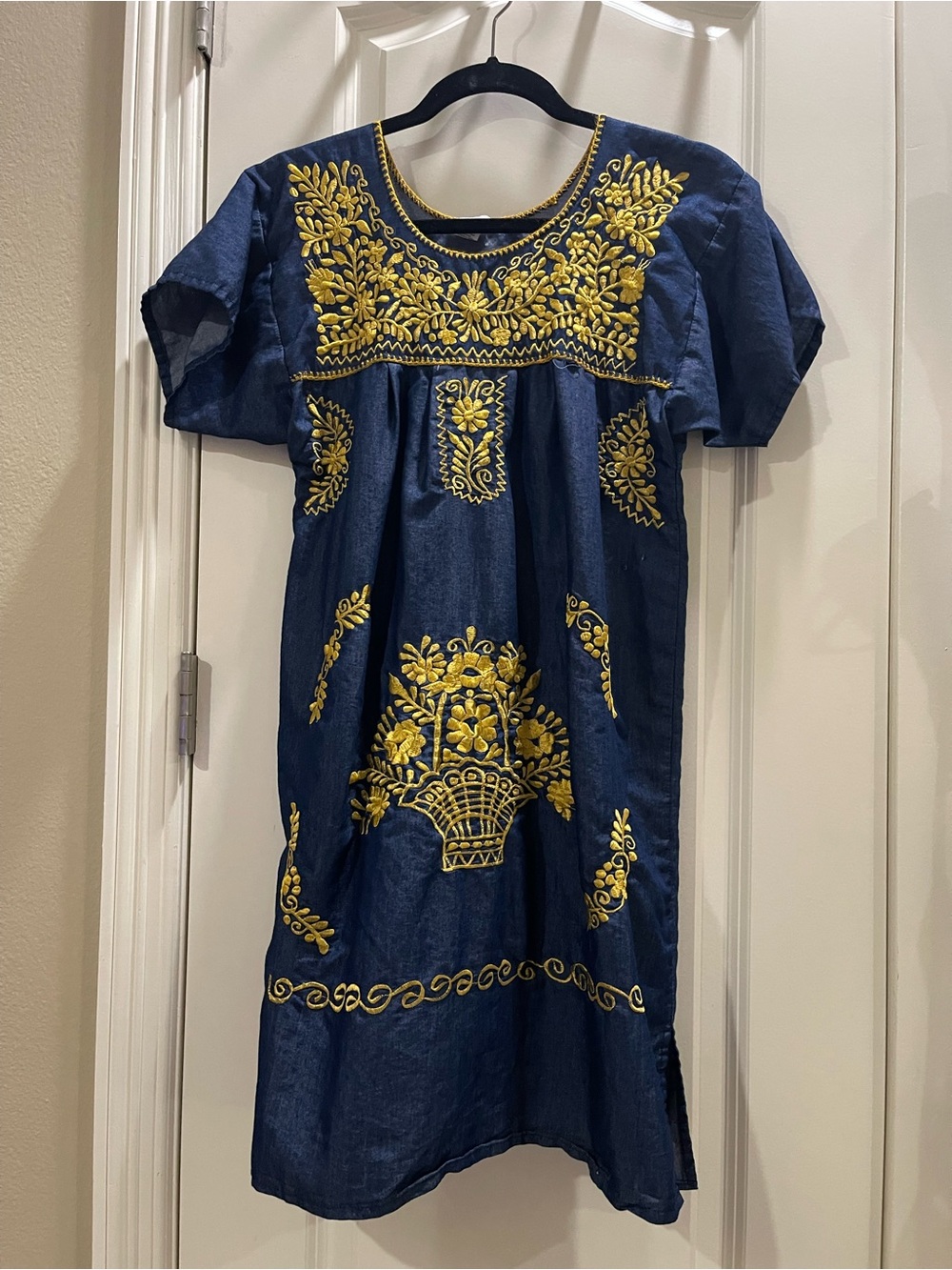 Mexican Embroidered Babydoll Dress